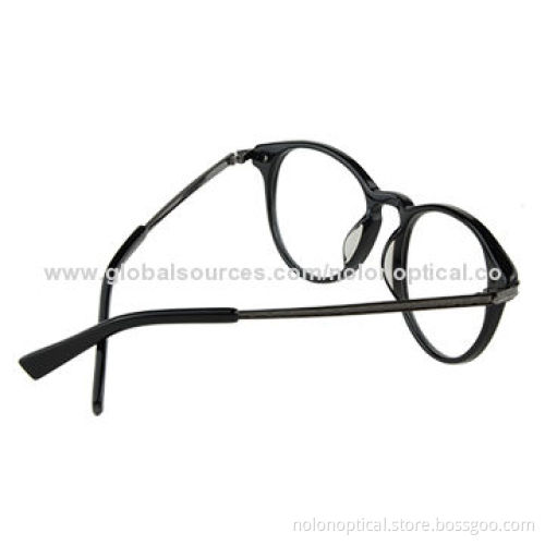 Anglo Optical BLK Round Eyeglasses Frame, Customized Logo